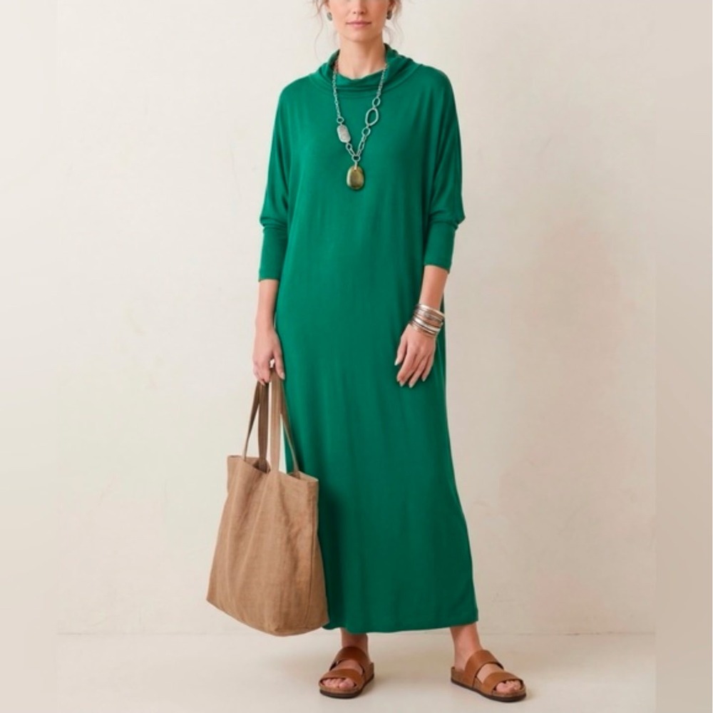 bryn walker Emerald Green Maxi Dress NWT